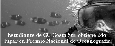 Estudiante de CU Costa Sur obtiene 2do lugar en Premio Nacional de Oceanografía