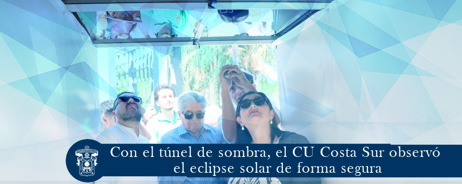 Con el túnel de sombra, el CU Costa Sur observó el eclipse solar de forma segura