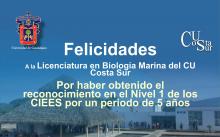 Nota: Acreditación Biología Marina