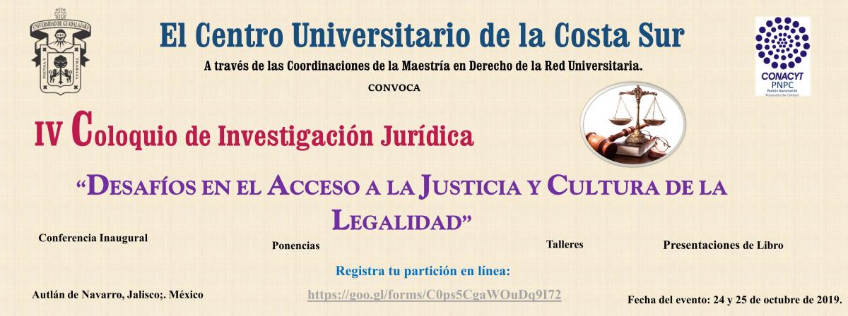 Banner: Coloquio Investigación Jurídica